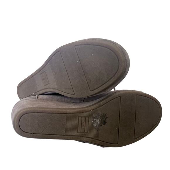 TOMS Women's 8.5W Desert Boot Beige Sand Suede Wedge Heel Ankle Bootie Lace Up - Picture 6 of 6